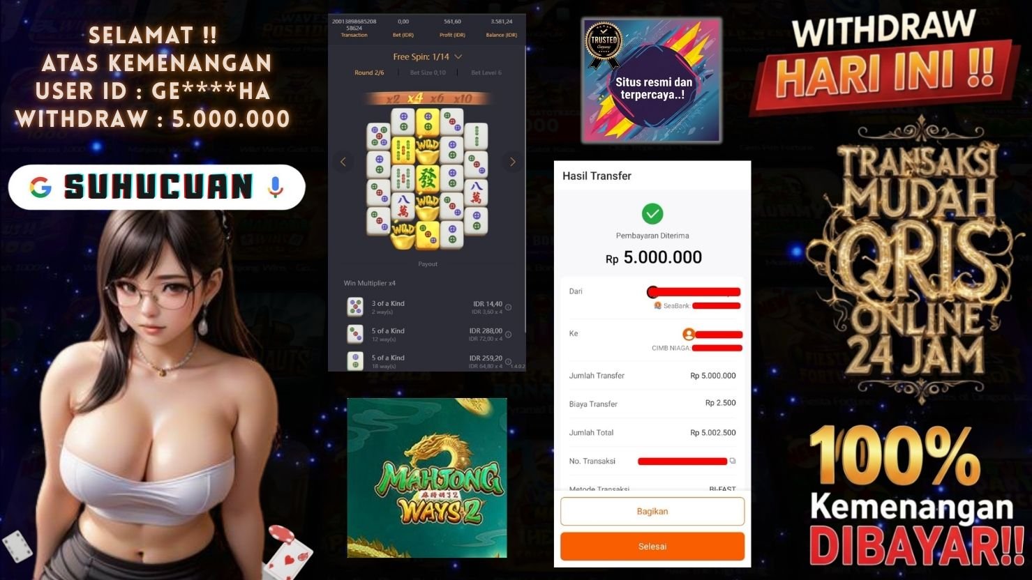 SUHUCUAN JACKPOT SLOT MAHJONG WAYS 2